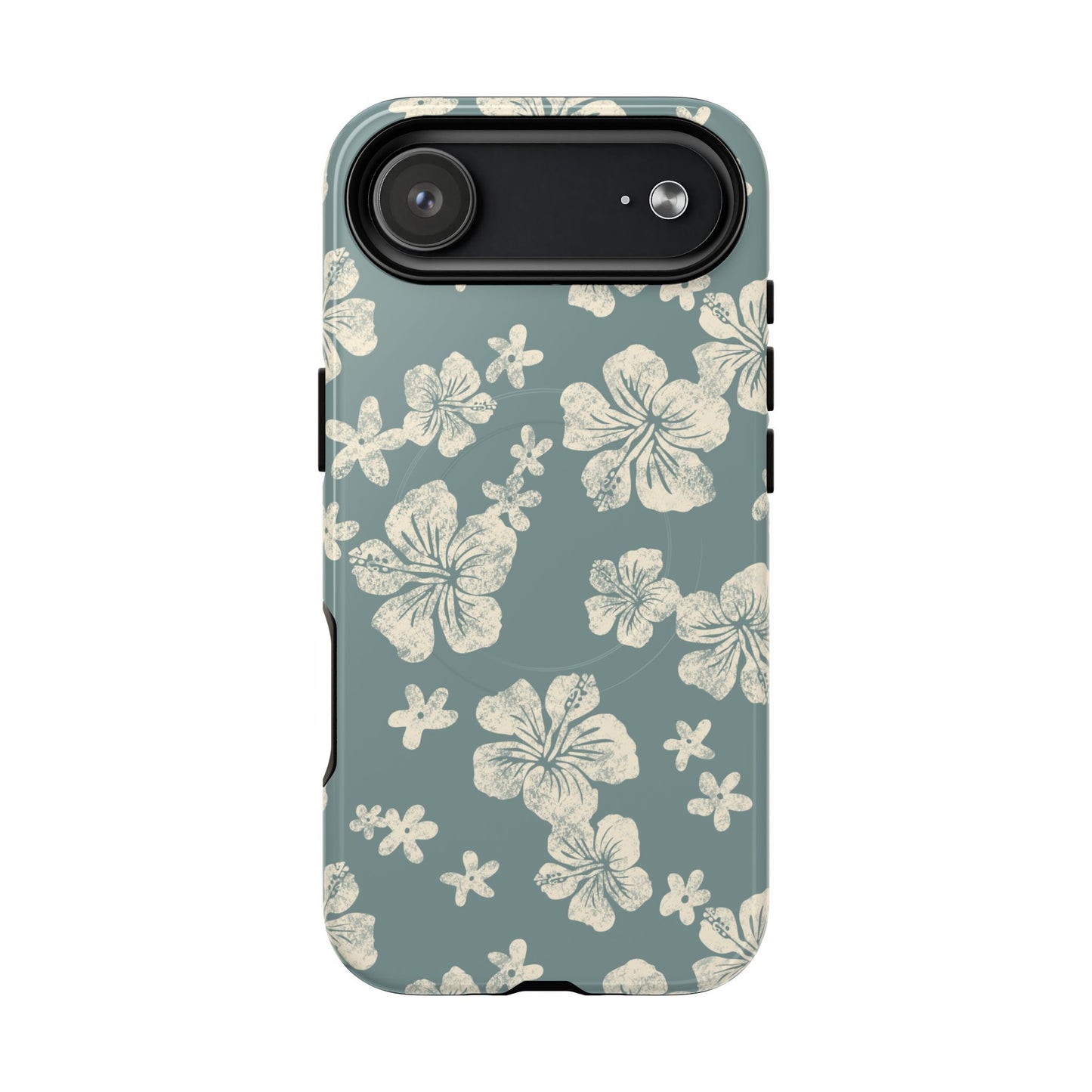 Vintage Hibiscus Phone Case | Floral Tropical Pattern, Matte Magnetic
