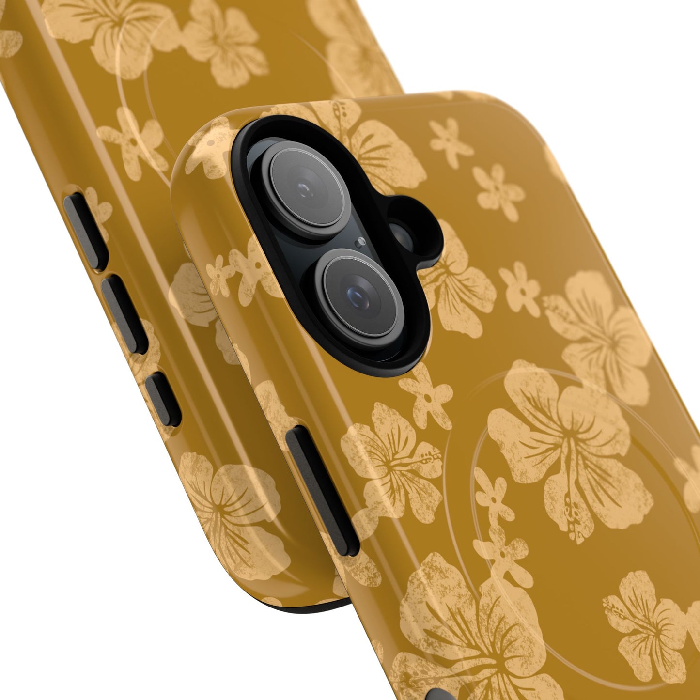 Vintage Hibiscus Phone Case | Floral Tropical Pattern, Matte Magnetic