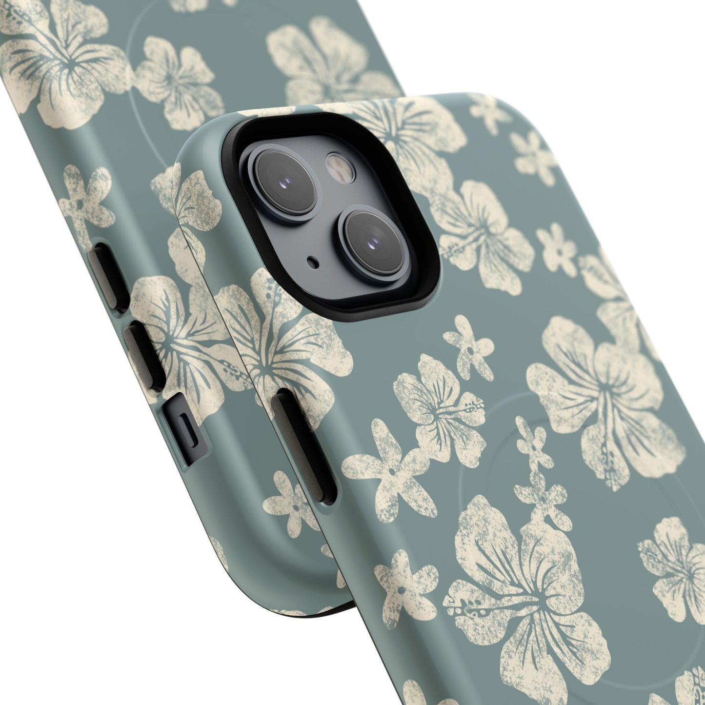Vintage Hibiscus Phone Case | Floral Tropical Pattern, Matte Magnetic