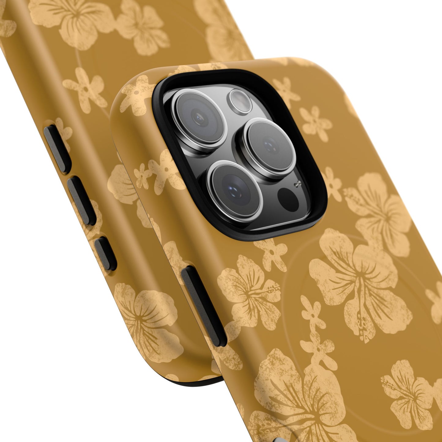 Vintage Hibiscus Phone Case | Floral Tropical Pattern, Matte Magnetic