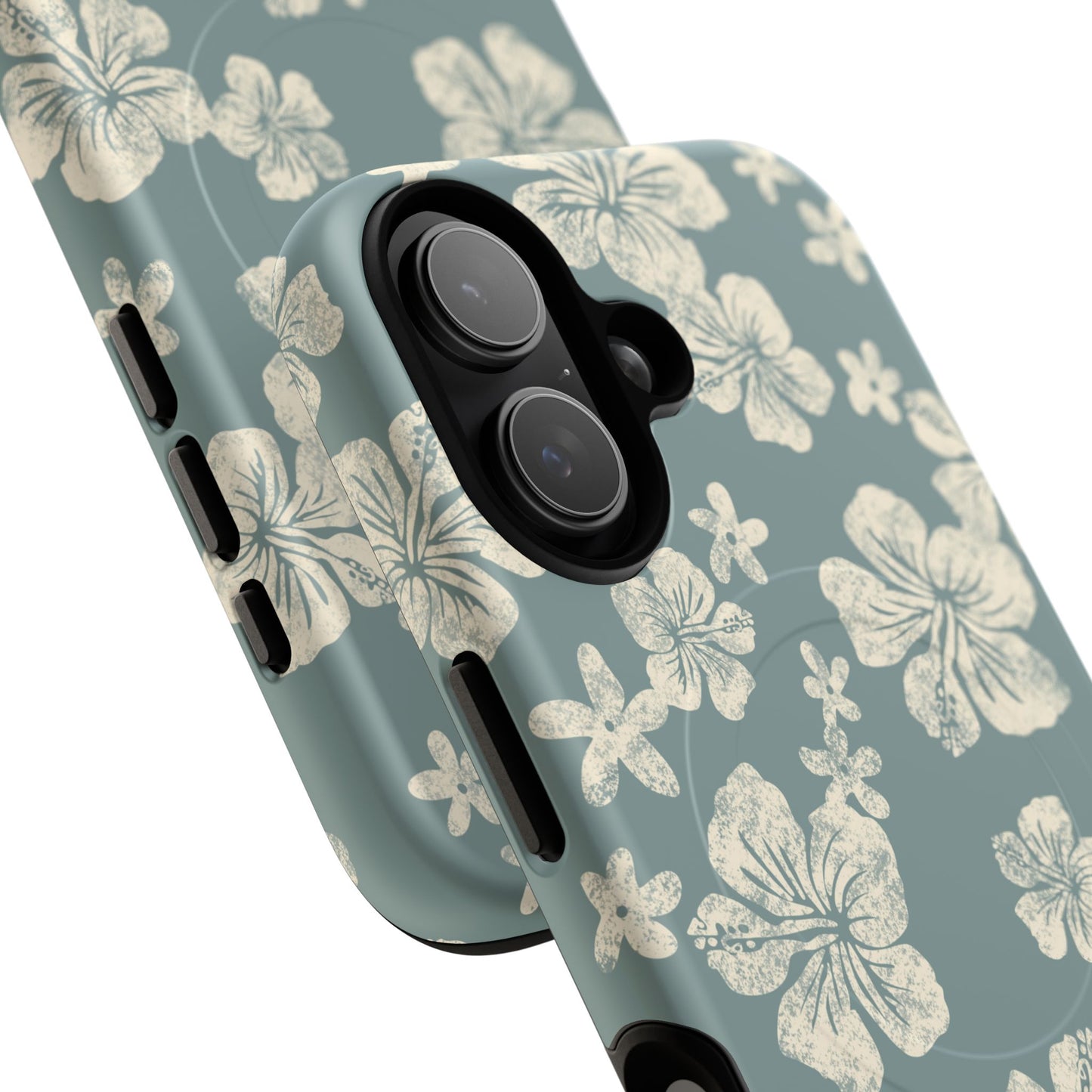 Vintage Hibiscus Phone Case | Floral Tropical Pattern, Matte Magnetic