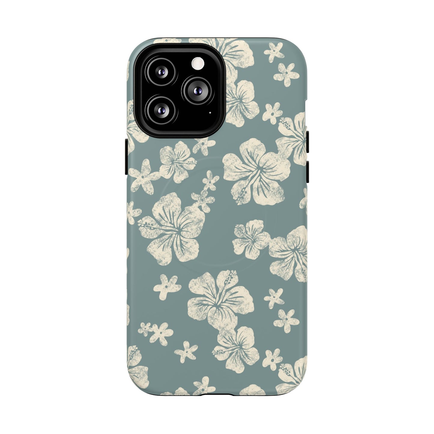 Vintage Hibiscus Phone Case | Floral Tropical Pattern, Matte Magnetic