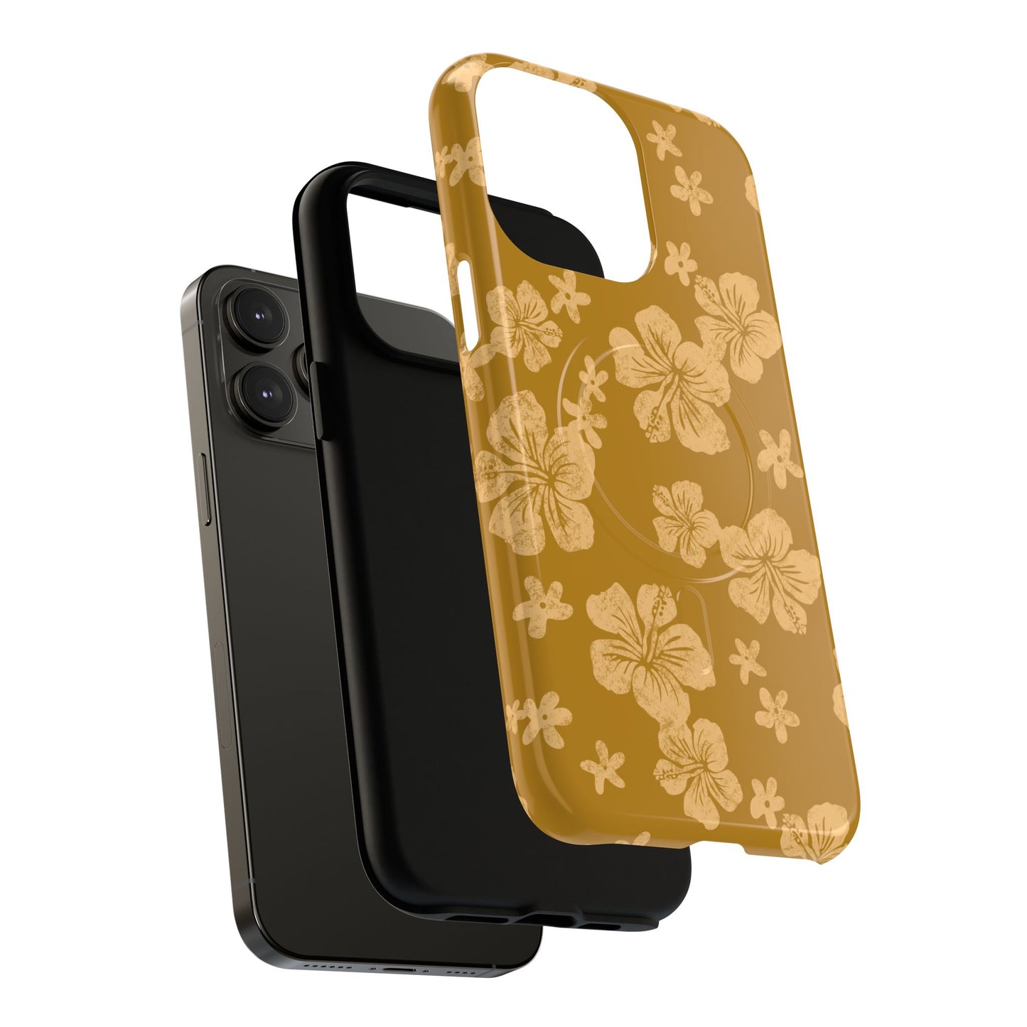 Vintage Hibiscus Phone Case | Floral Tropical Pattern, Matte Magnetic