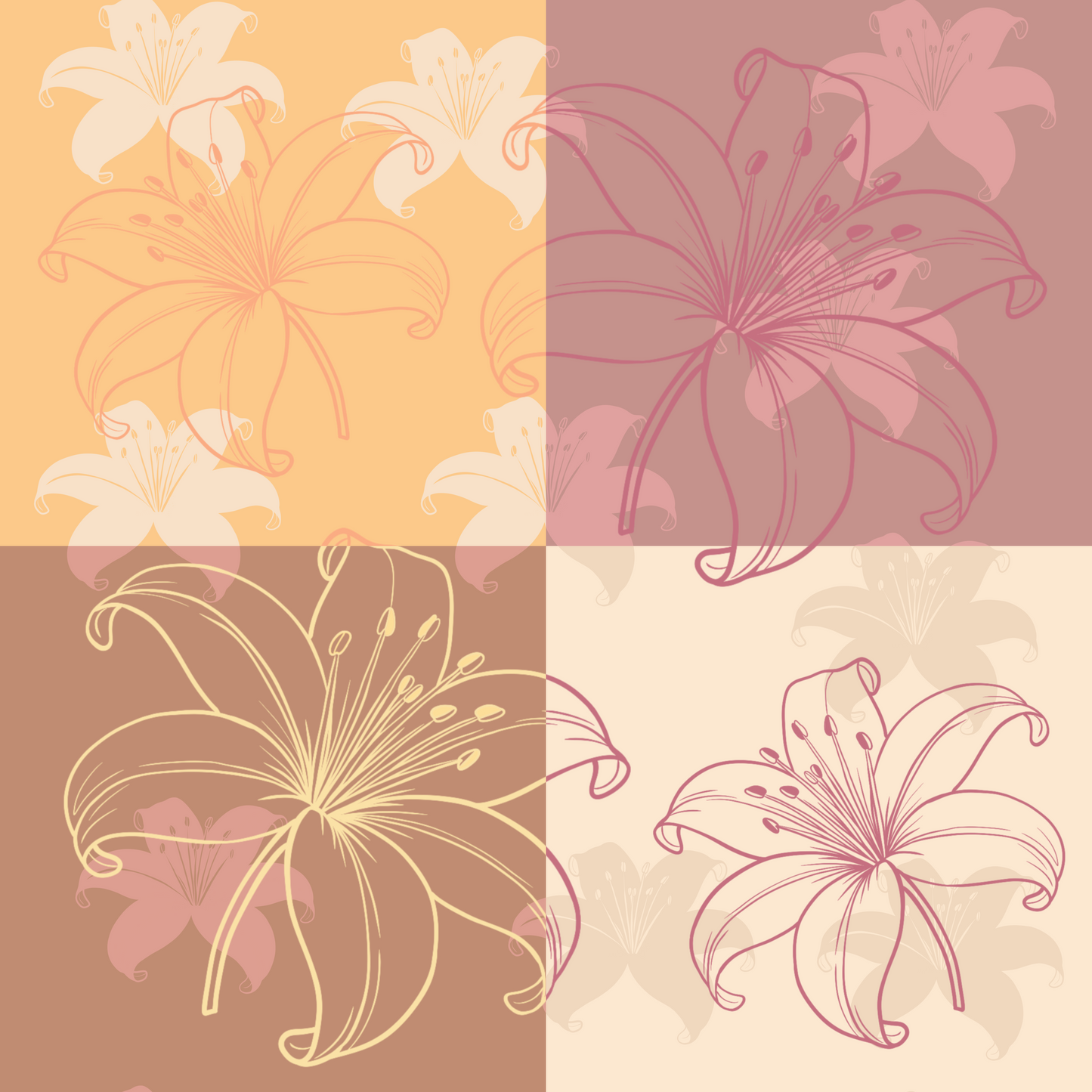 Lovely Lily Repeat Surface Pattern