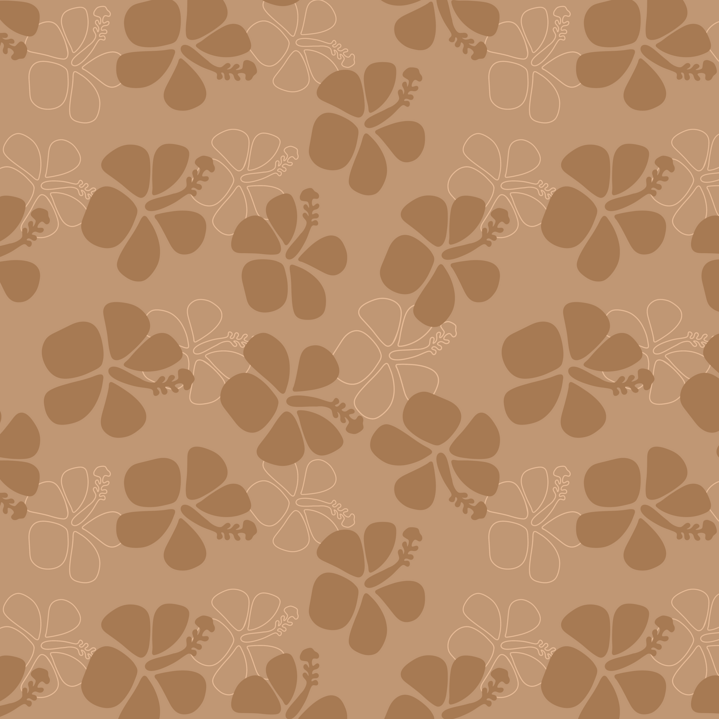 Abstract Hibiscus Repeat Surface Pattern