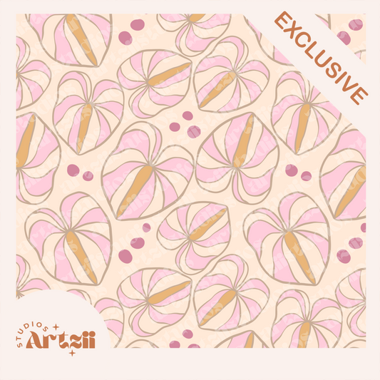 Anthurium Bubblegum Repeat Surface Pattern #47