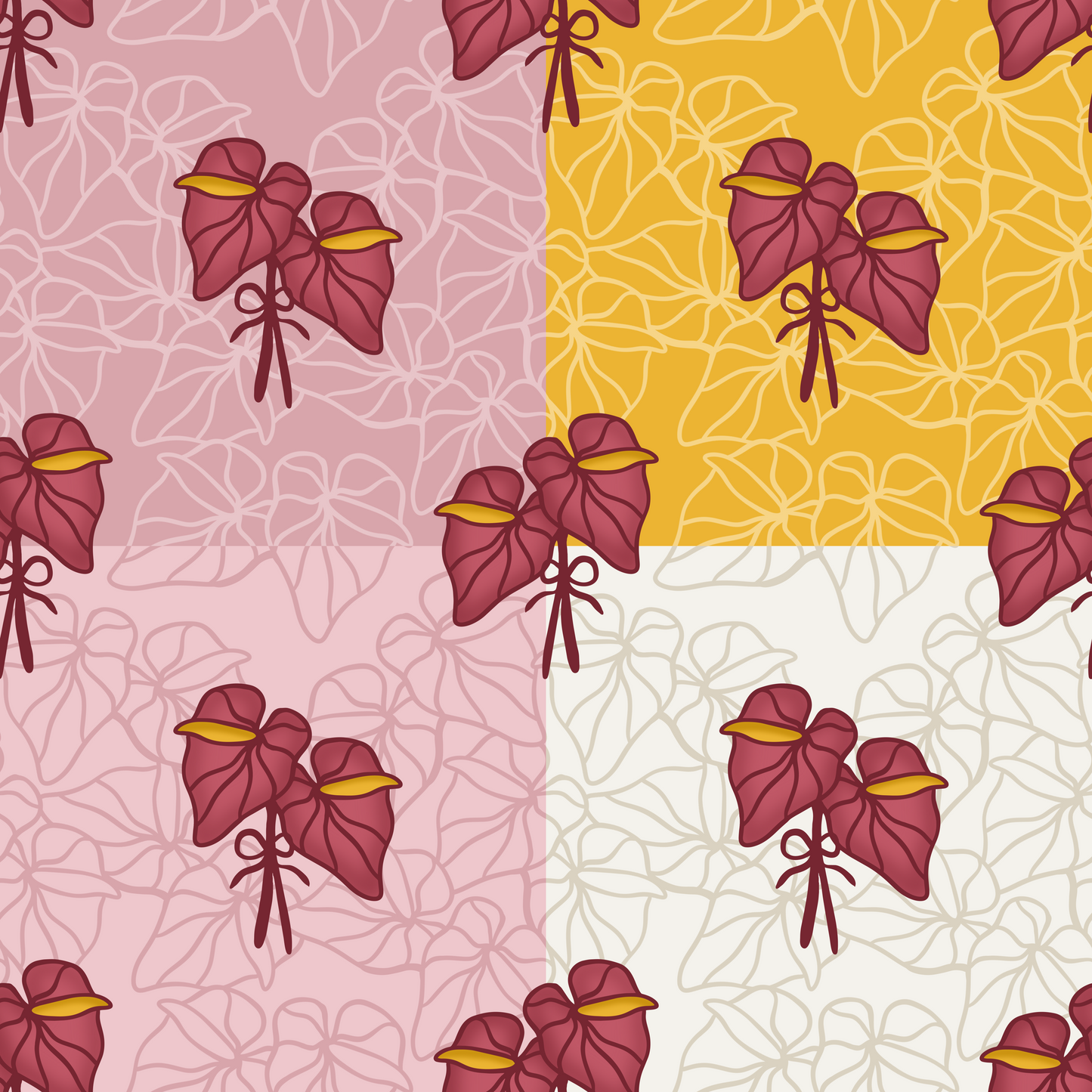 Anthurium Bunches Repeat Surface Pattern