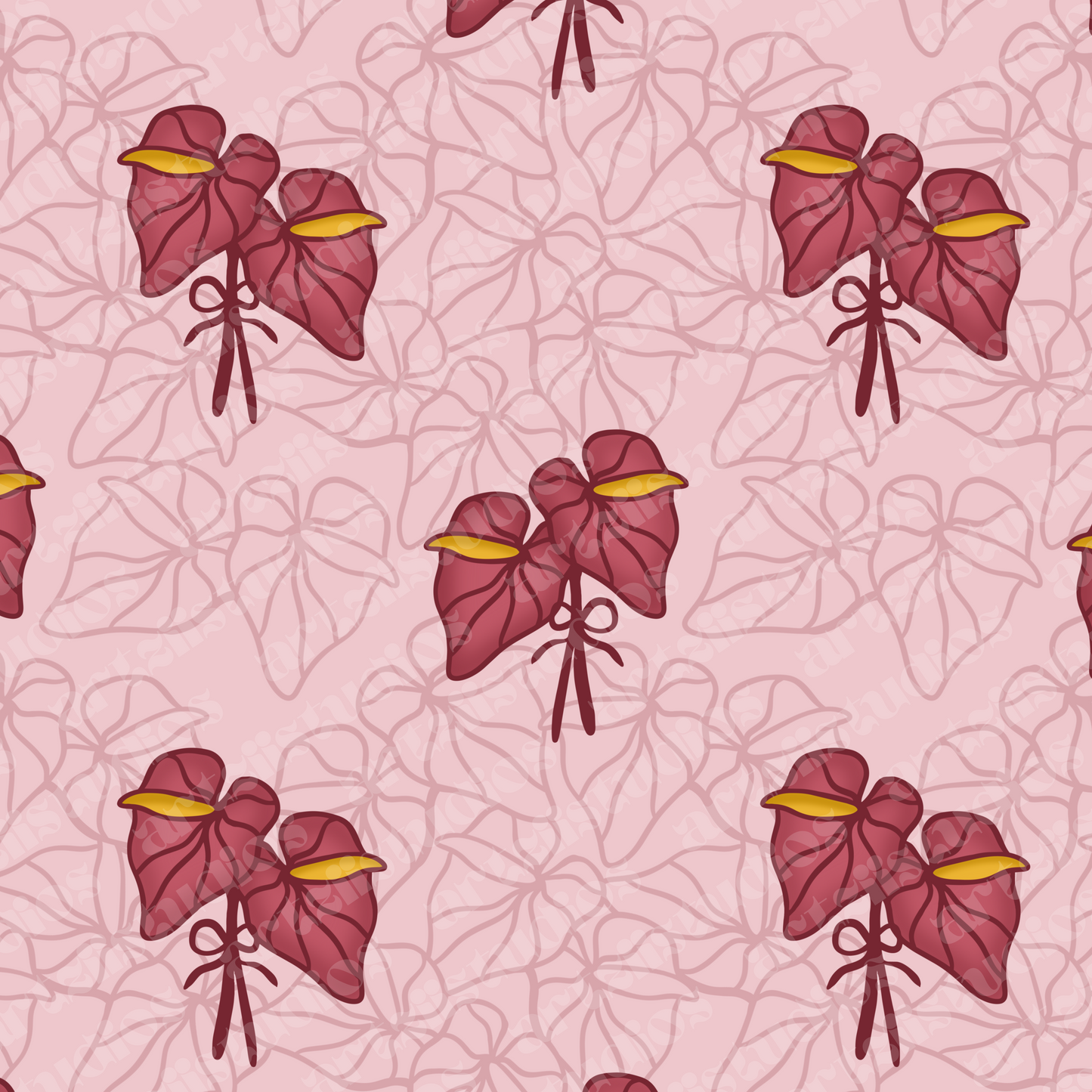 Anthurium Bunches Repeat Surface Pattern