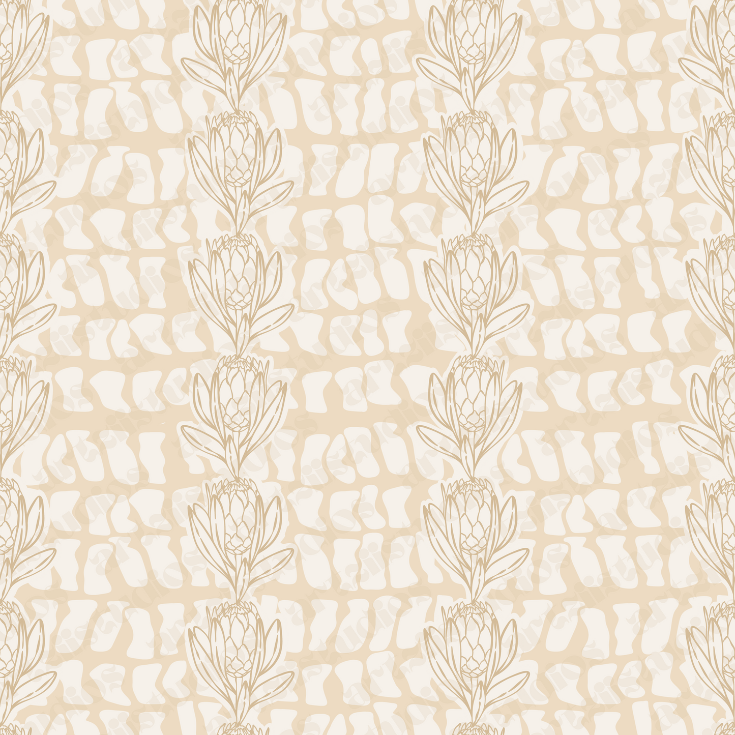 Hebrew Protea Repeat Surface Pattern for Anuenue Palaka