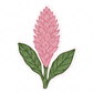 Red and Pink Ginger Flower Repeat Surface Pattern and Graphic for Ashley L