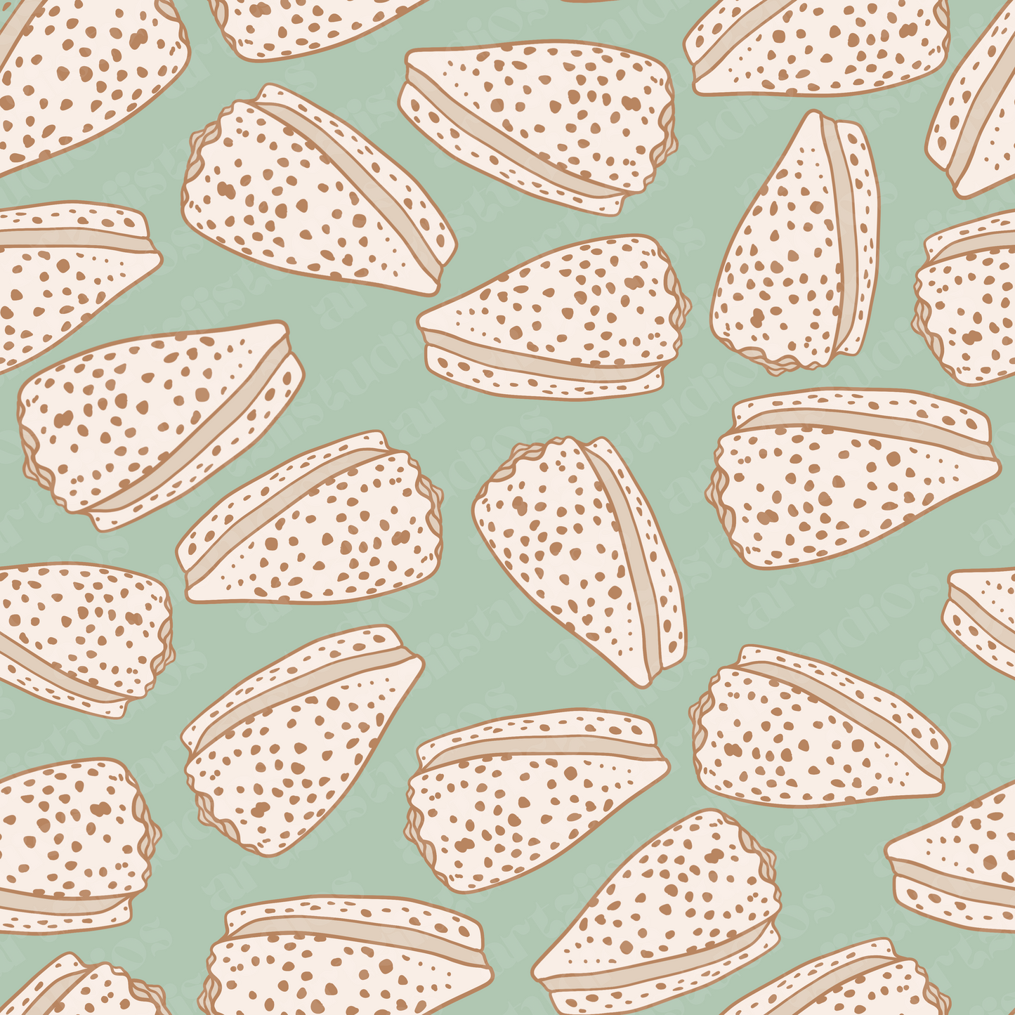 Flea Shell Repeat Surface Pattern for BanglesByJoii