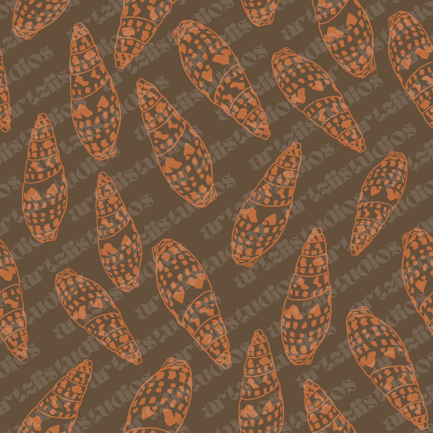 Miter Shell Repeat Surface Pattern for BanglesByJoii