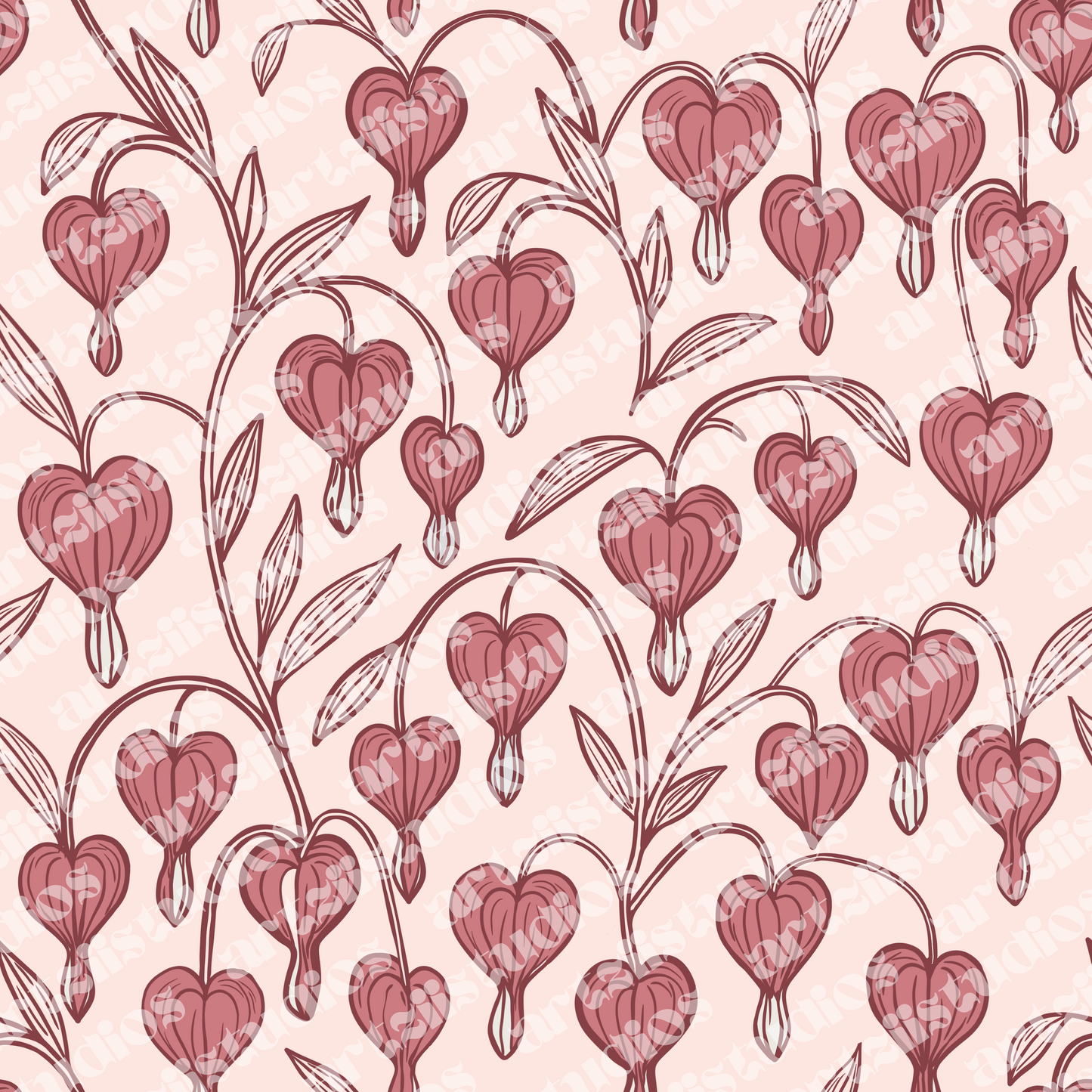 Bleeding Heart Repeat Surface Pattern