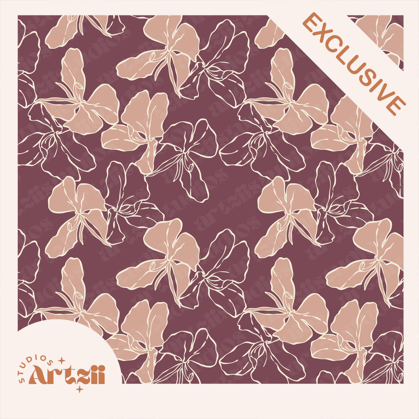 Butterfly Orchid Repeat Surface Pattern #61