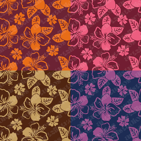 Hibiscus Repeat Surface Pattern for Cassie (Change Swim)