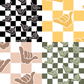 Checkered Shaka Surface Pattern