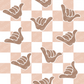 Checkered Shaka Surface Pattern