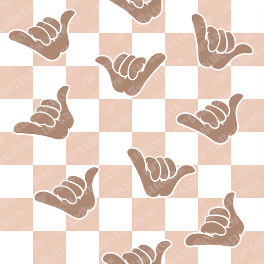 Checkered Shaka Surface Pattern