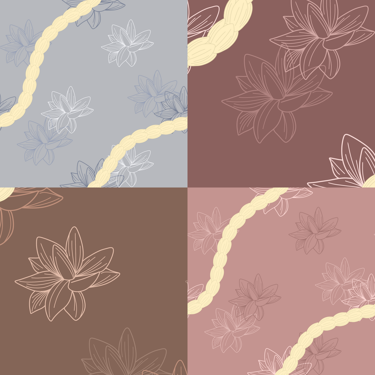 Pikake Garden Repeat Surface Pattern