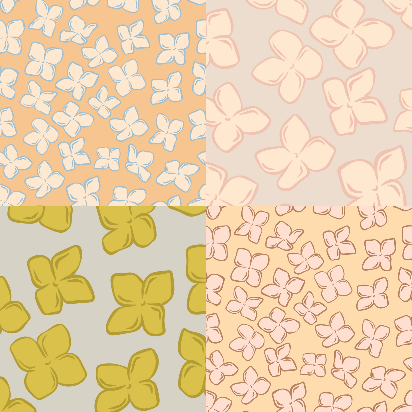 West Indian Jasmine Repeat Surface Pattern