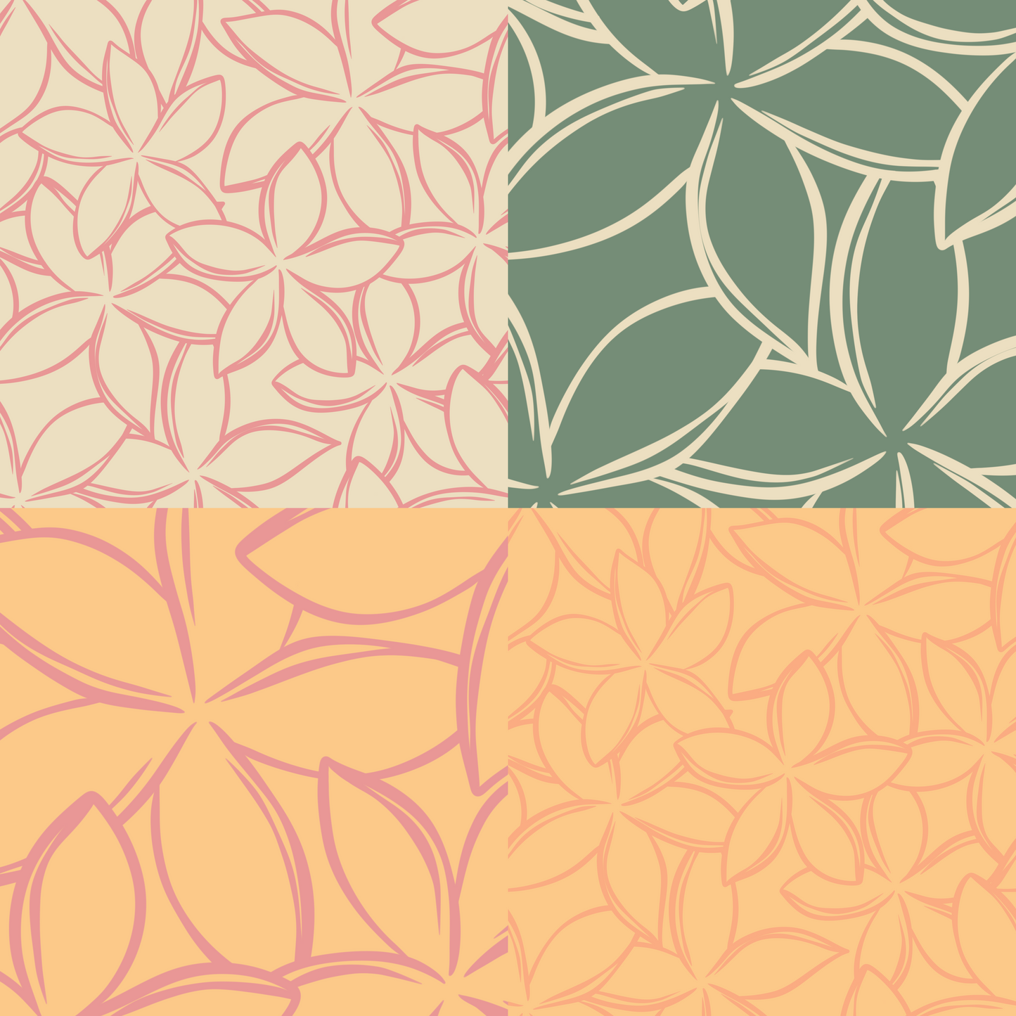 Plumeria Background Repeat Surface Pattern