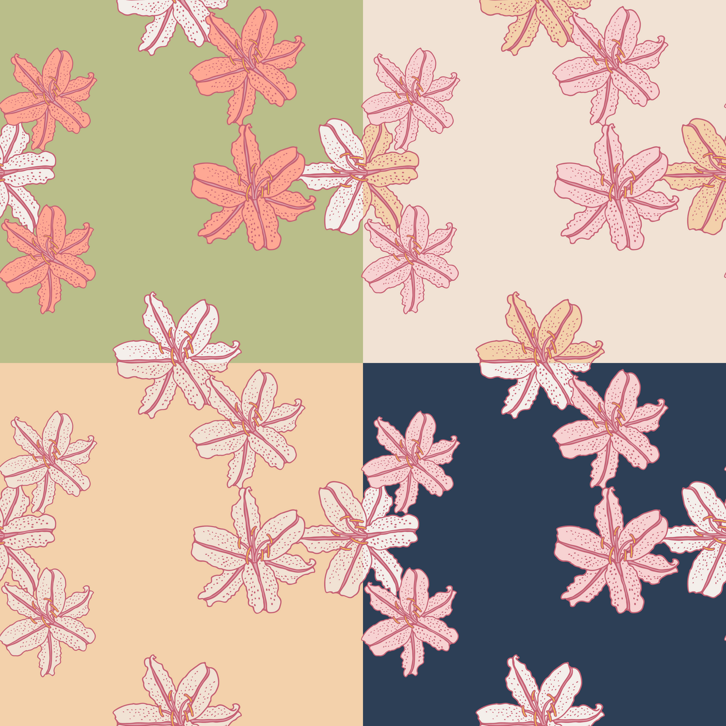 Lily Repeat Surface Pattern