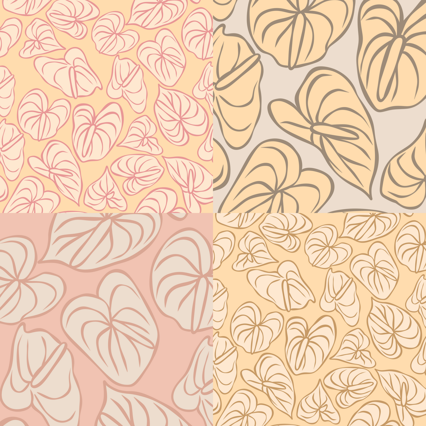 Anthurium Background Repeat Surface Pattern
