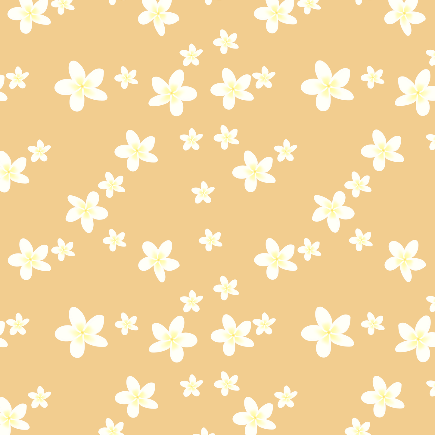 Dainty Plumeria Repeat Surface Pattern