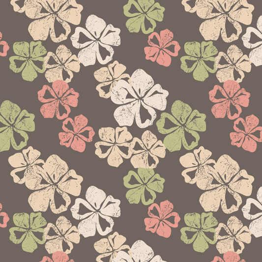 Vintage Hibiscus Repeat Surface Pattern