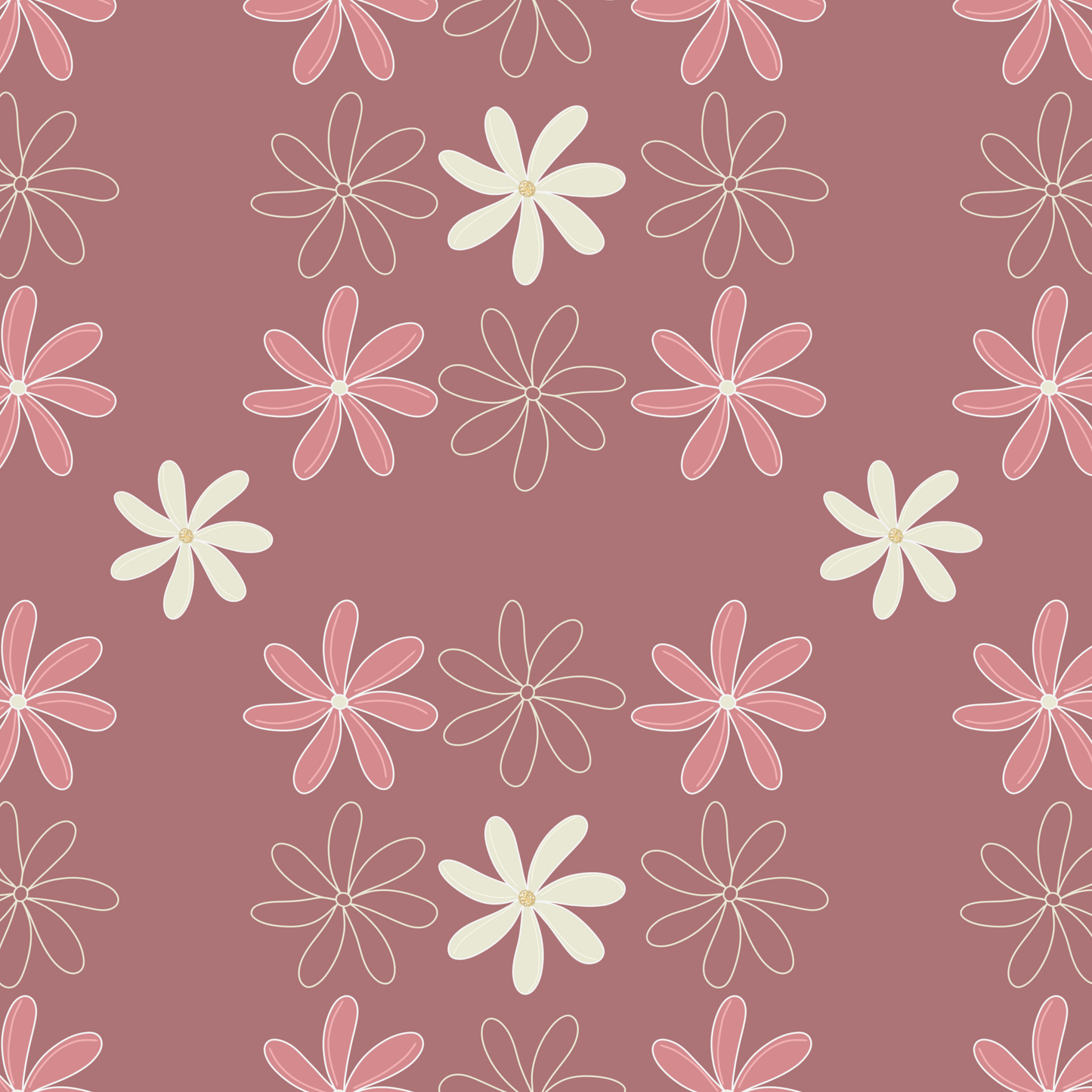 Tiare Square Repeat Surface Pattern