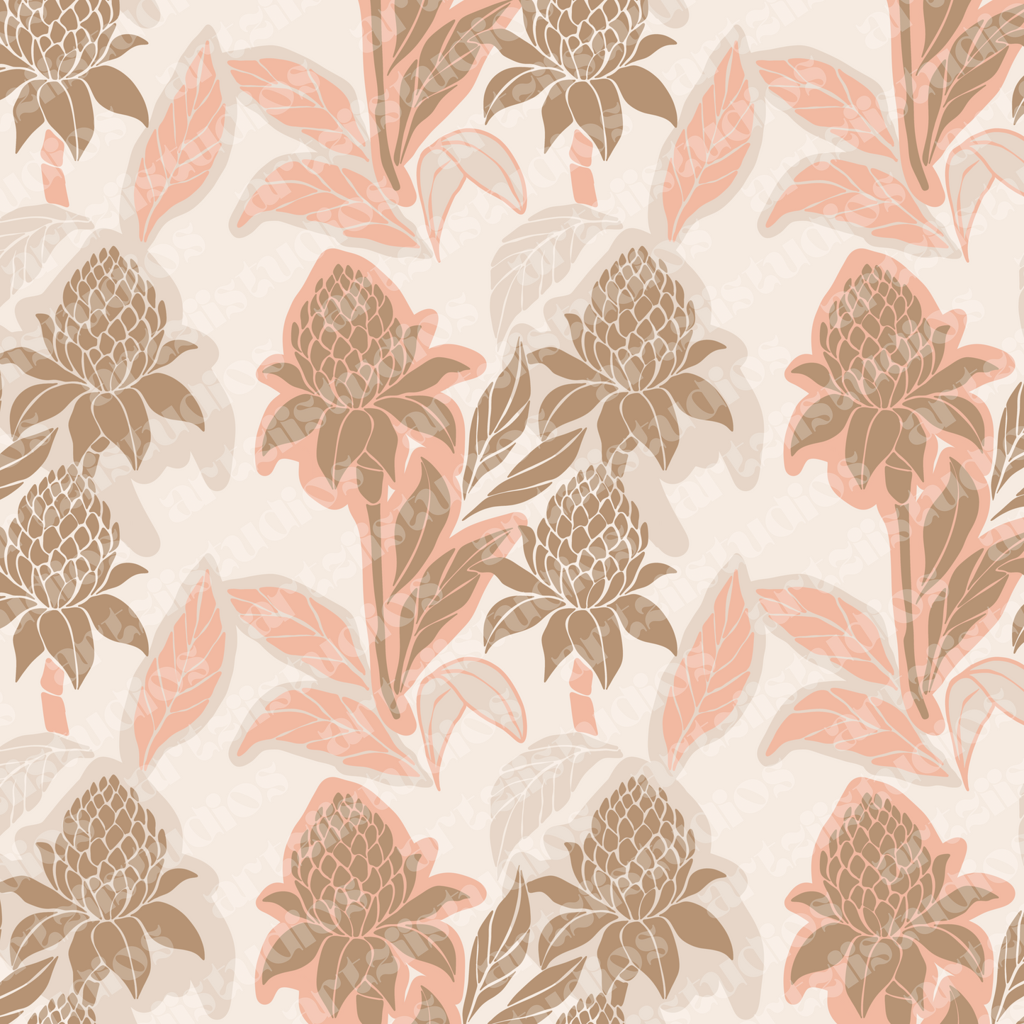 Torch Ginger Repeat Surface Pattern
