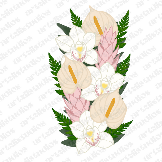 Haku Lei Graphic for Ashley Leopoldo