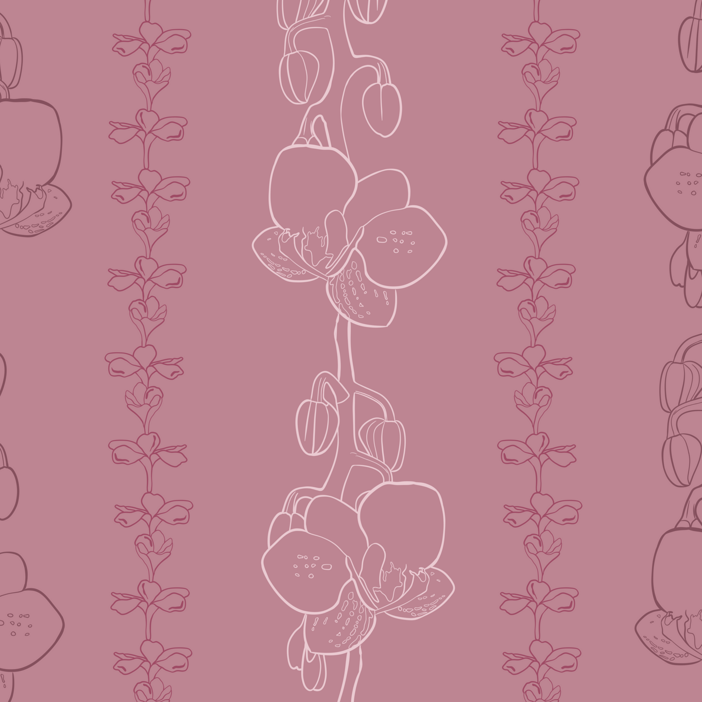 Plumeria Orchid Repeat Surface Pattern