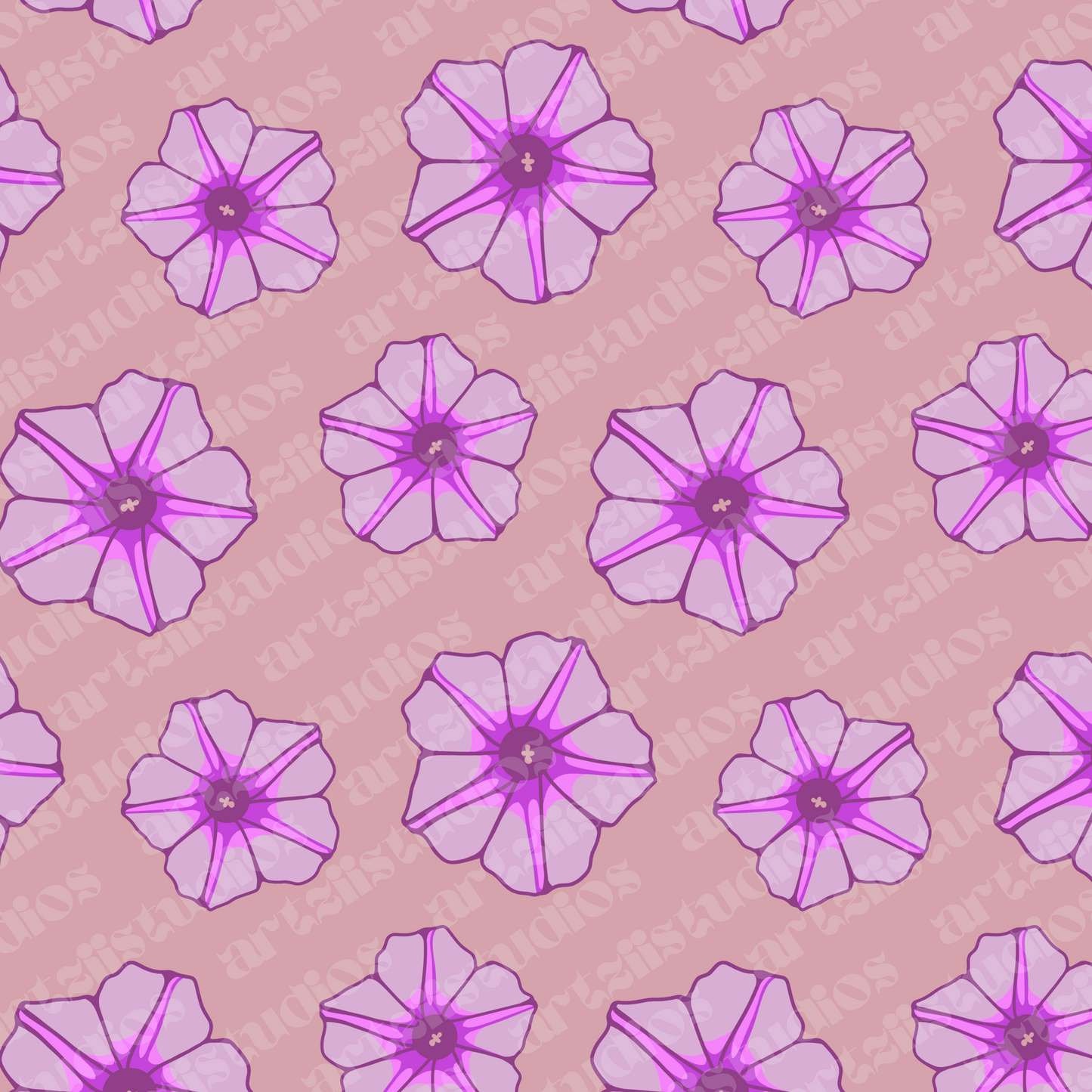 Beach MorningGlory Repeat Surface Pattern