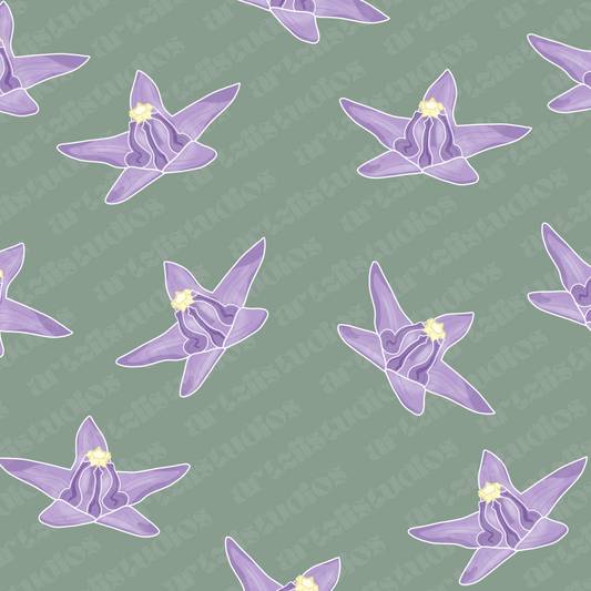 Crown Flower Blooms Repeat Surface Pattern