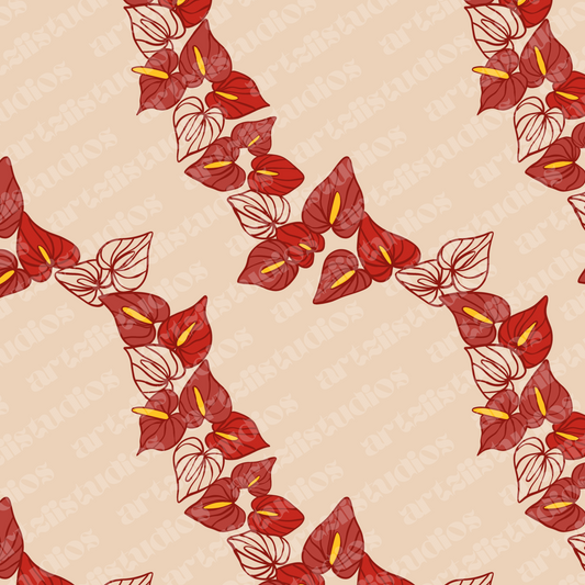 Anthurium Lei Repeat Surface Pattern D&A Fash