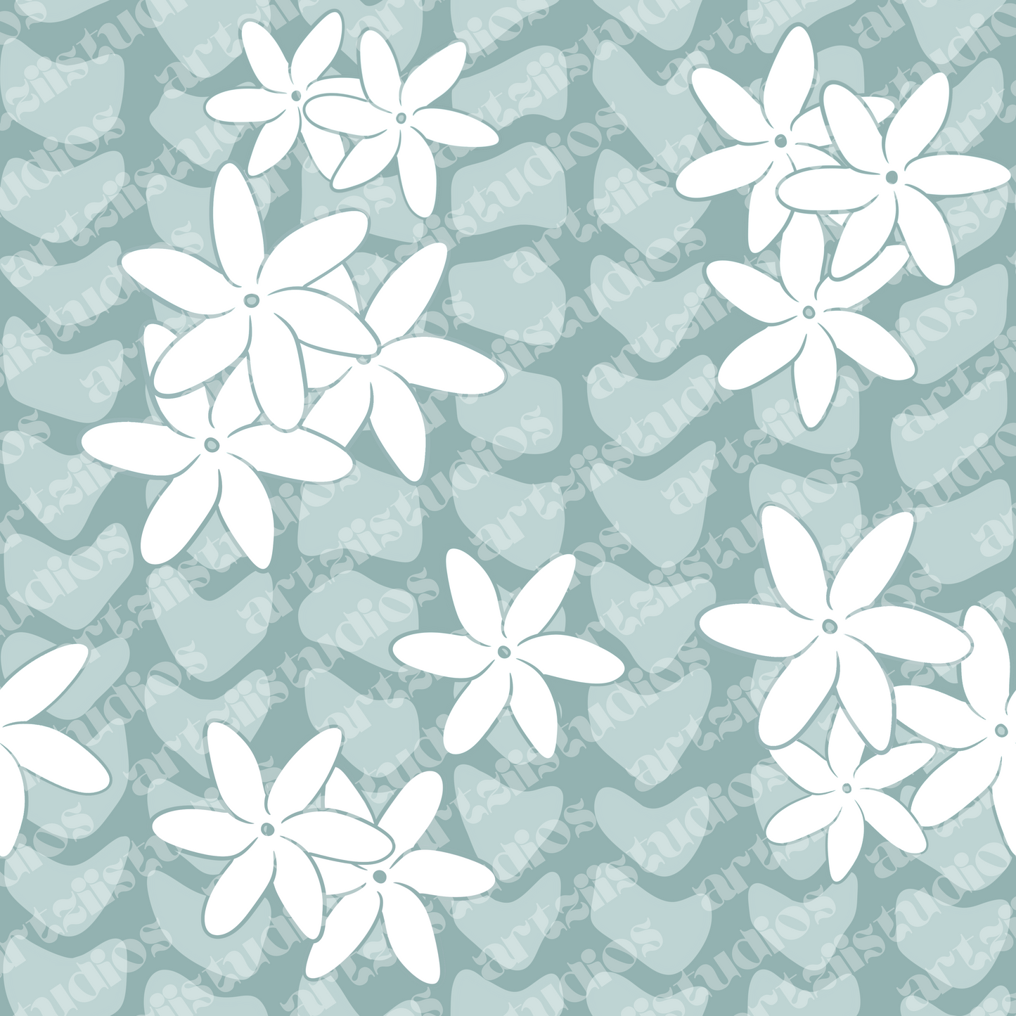 Hebrew Tiare Repeat Surface Pattern for KulewaCo.