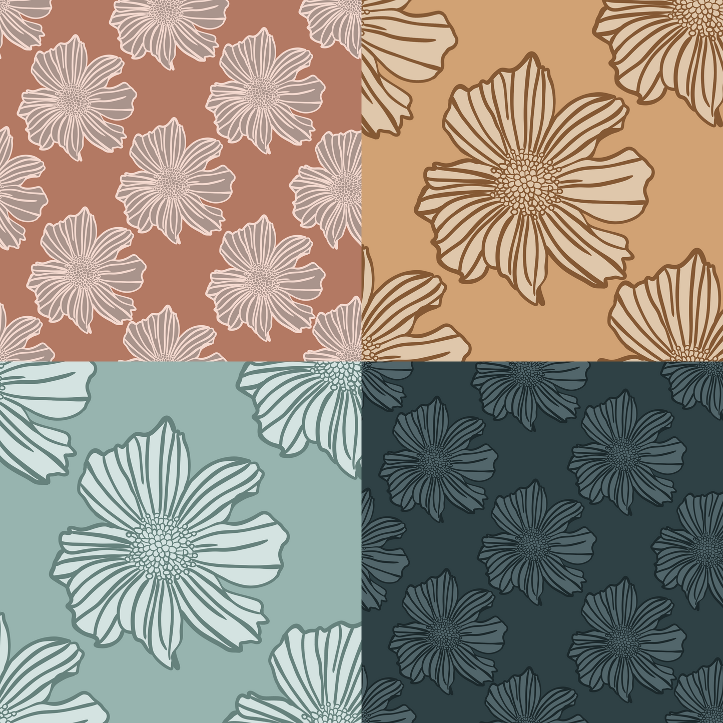 Daisy Repeat Surface Pattern