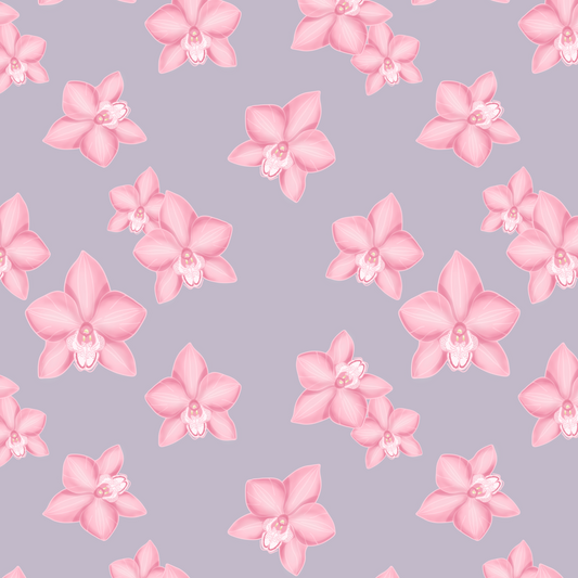 Delicate Orchids Repeat Surface Pattern