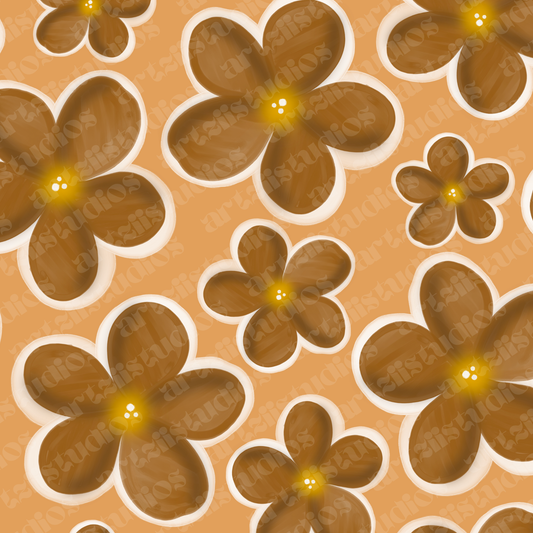 Brown Daisy Surface Pattern