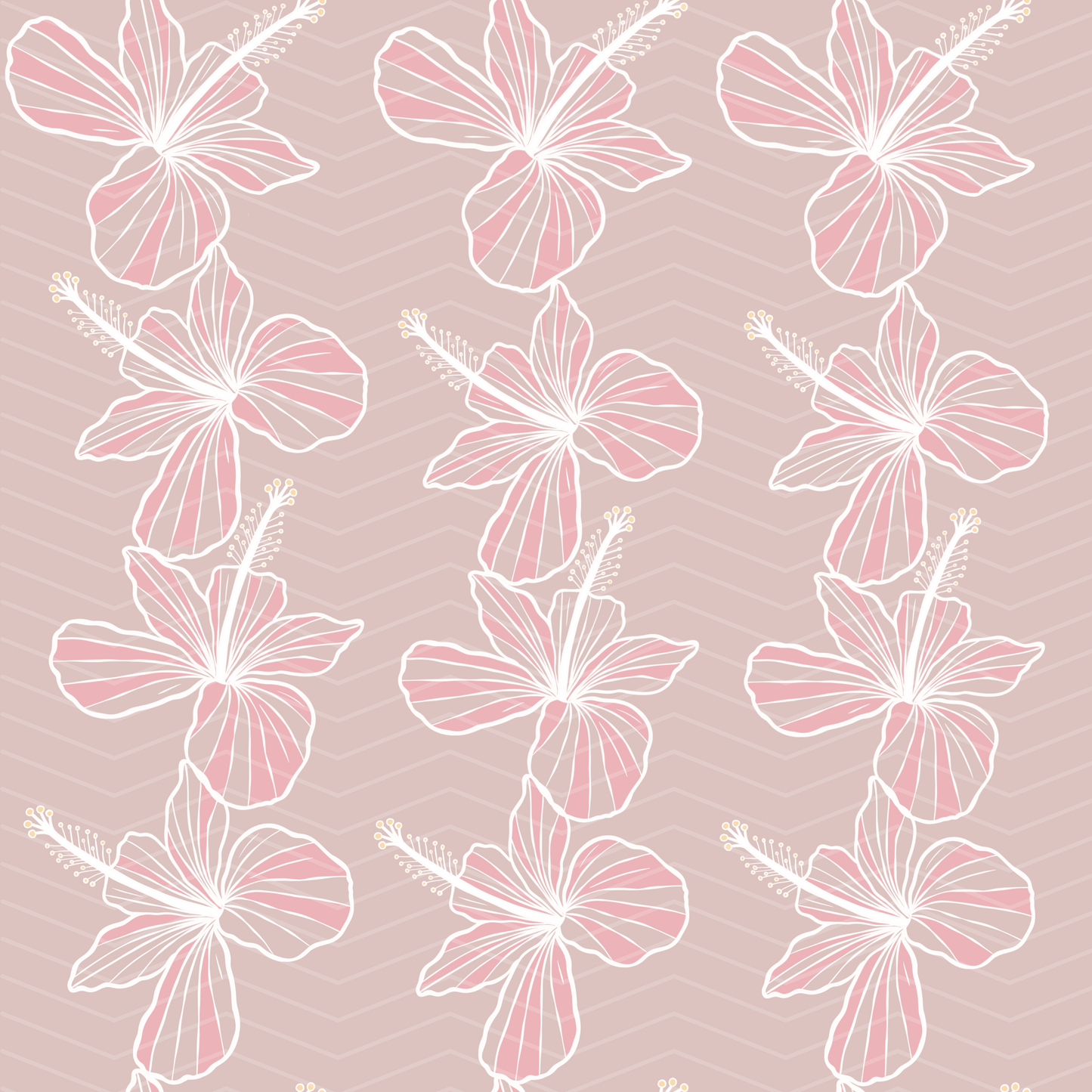 Linear Hibiscus Repeat Surface Pattern