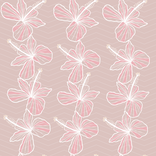 Linear Hibiscus Repeat Surface Pattern