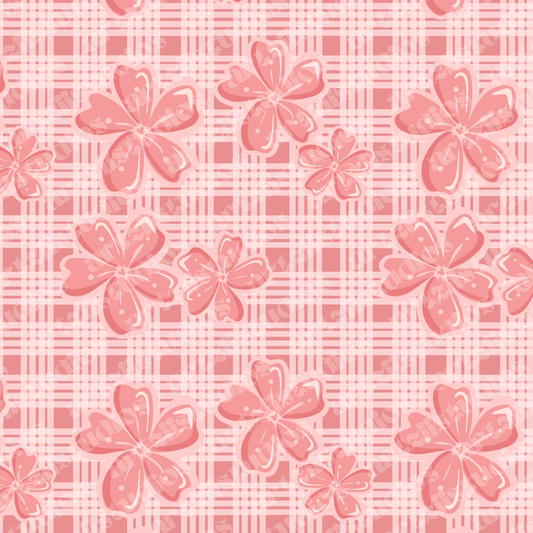 Palaka Retro Cherry Blossom Repeat Surface Pattern for Drop To Love
