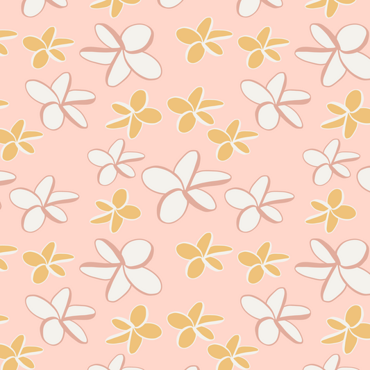 Pastel Plumeria Repeat Surface Pattern