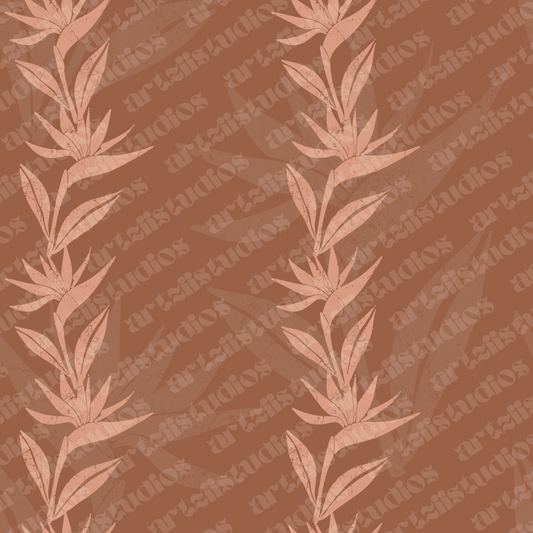Earthy Bird of Paradise  Repeat Surface Pattern