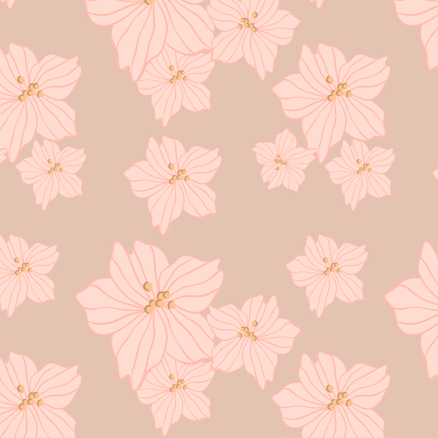 Elegant Cherry Blossom Repeat Surface Pattern
