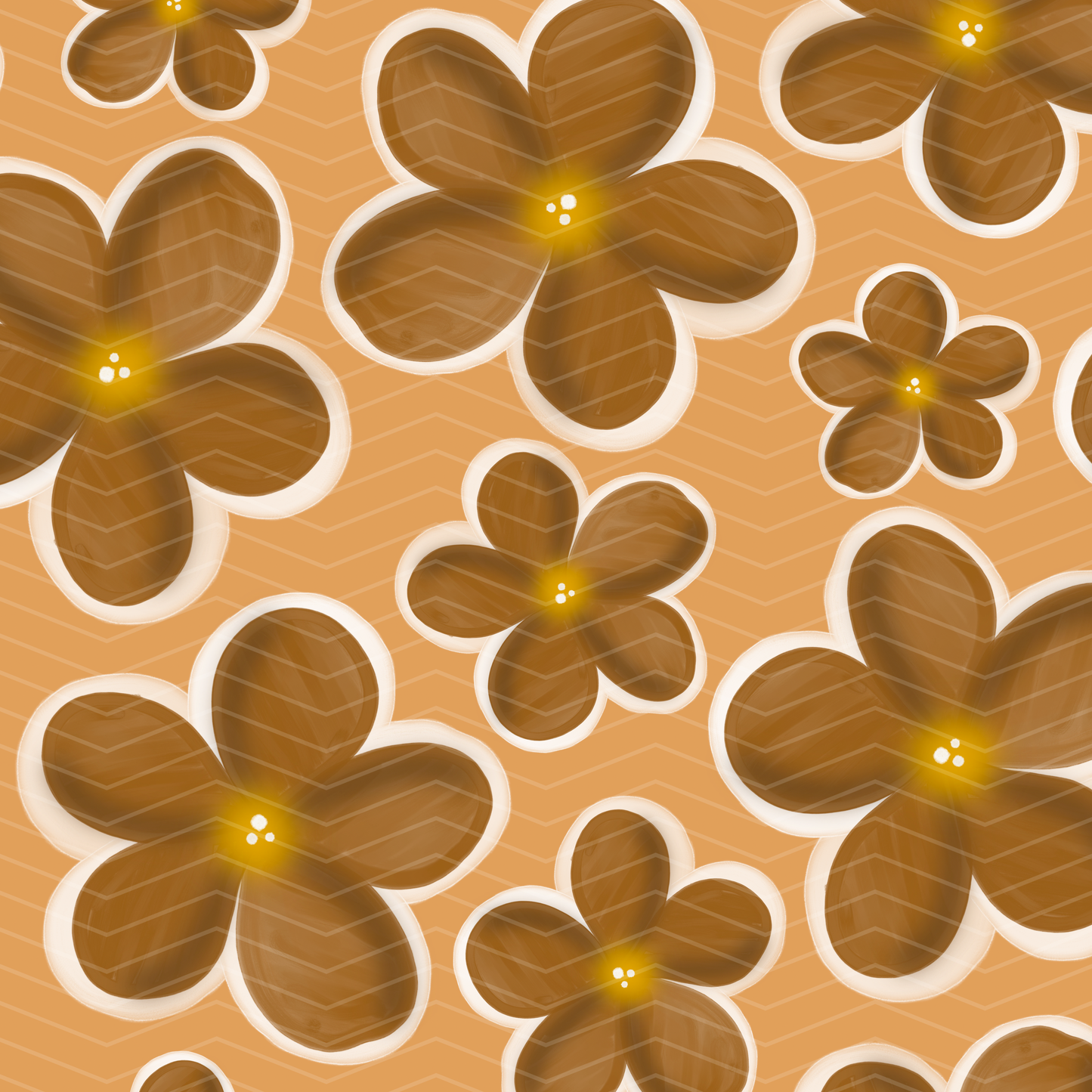 Brown Daisy Surface Pattern