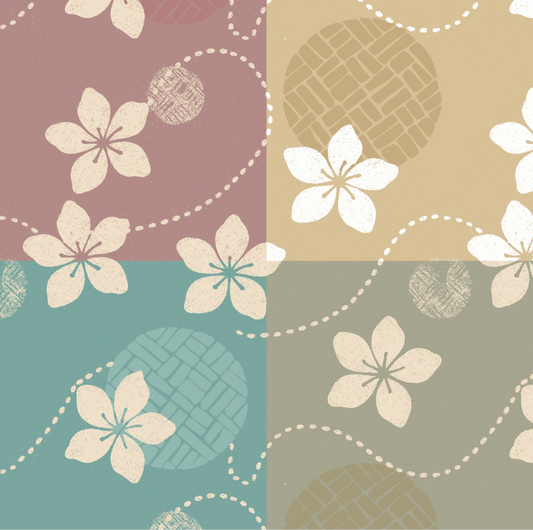 Woven Whimsy Plumeria Surface Pattern