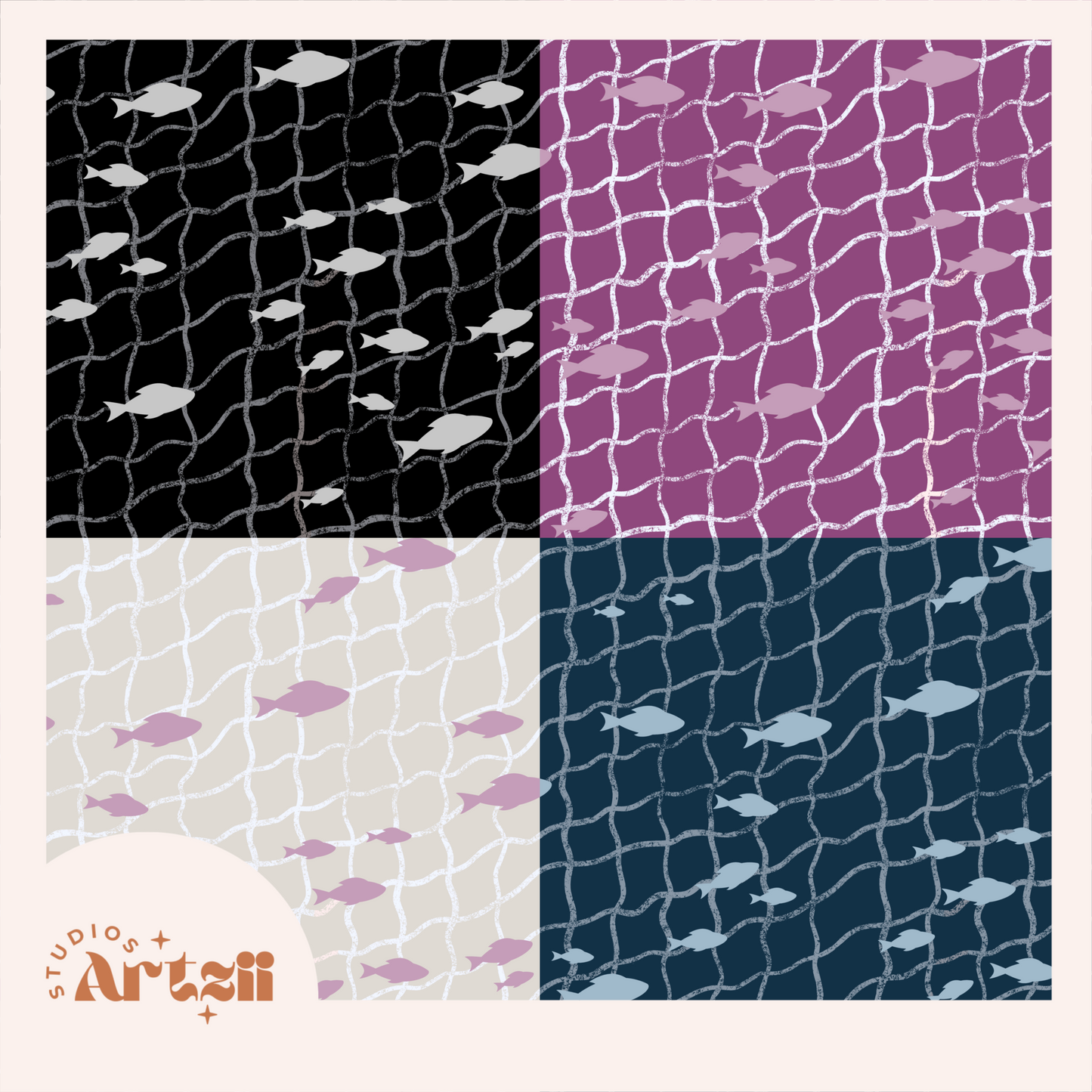 Fish Net Repeat Surface Pattern #51