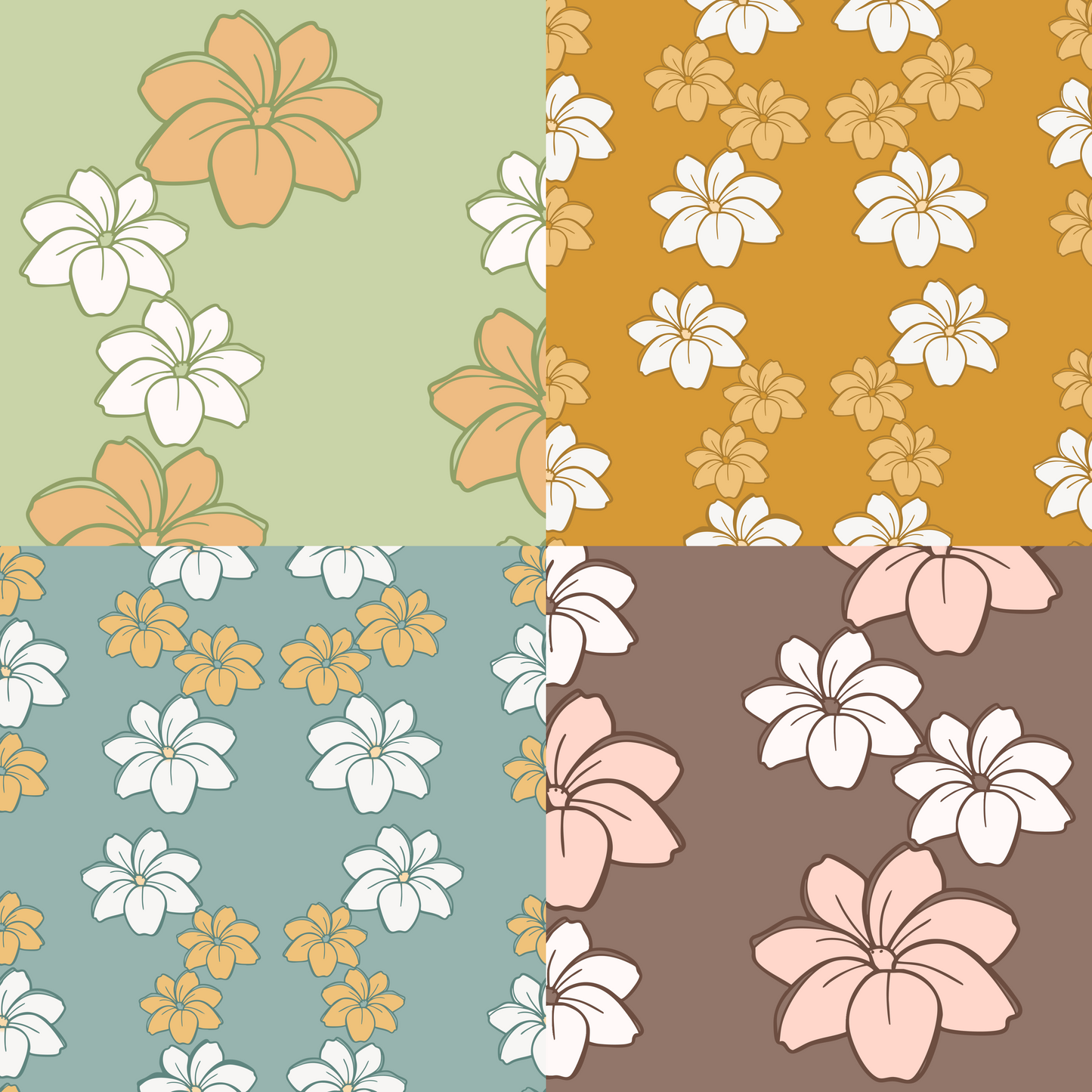 Floral Scatter Repeat Surface Pattern